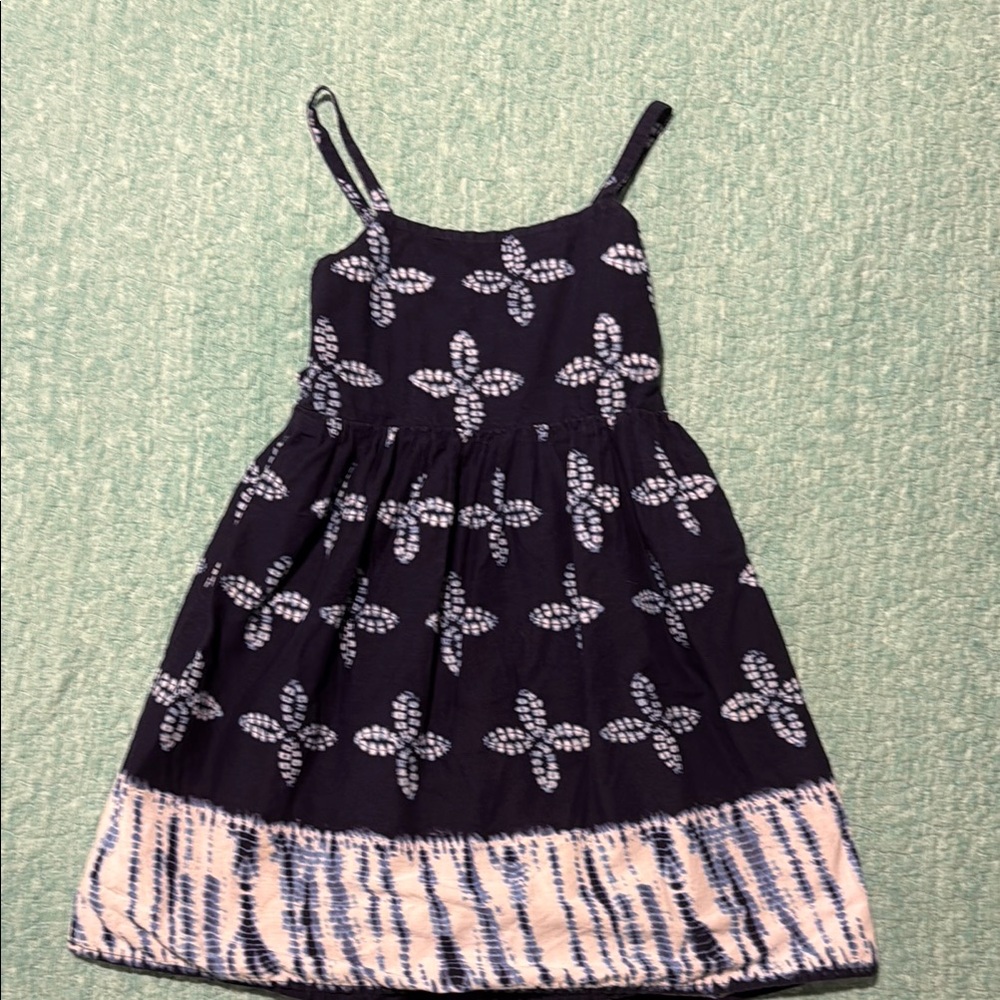 GAP Navy and White Patterned Kids Dress